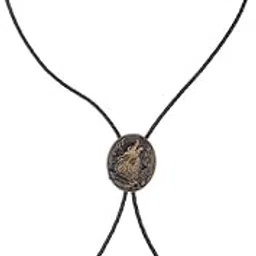 atorse ATORSE® Vintage Western Cowboys Howling Wolf Bolo Tie Pendant Necklace Mens Jewelry Gifts image 1