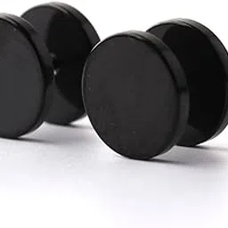 ruifan 18G Men,Women's 3~14mm Stainless Steel Fake Screw Studs Earrings Tapers Plugs Gauges Illusion Tunnel-picture-29