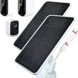 JJMASEE Solar Panel Charger Compatible with EufyCam 3C/2C Pro/2C/2 Pro/2/E/SoloCam E40/E20, SimpliSafe Outdoor Camera - Includes 13FT Weatherproof Charging Cable and Aluminium Alloy Mount (2-Pack)-picture-23