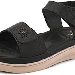 xe looks Women's Comfort Sandal with Perforated Strap & Adjustable Back Closure-picture-49