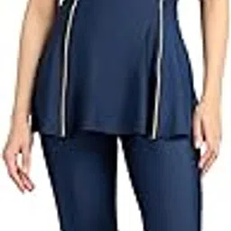 Boldfit Swimming Suit for Women 2 Piece Swim Suit Set for Women Full Body Swimming Costume for Woman Stretchable Fit Swimwear for Ladies Polyspandex Swim Dress Orange XL-picture-13