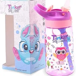 Tinker Squad Owl Tritan Water Bottle Sipper for Kids | School Water Bottle for Girls and Boys-picture-64