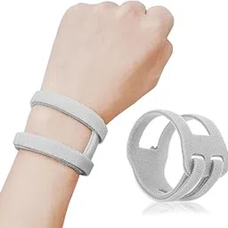 SQUISHY Wrist Brace, Wrist Support Adjustable Microfiber Strap U-Shaped Fit Breathable Reversible Band For Sports Yoga Basketball All-Purpose Helper (Grey)-picture-19