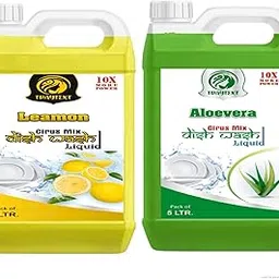 TRAYTEXT Lemon & Aloevera Dishwash Liquid - 5 LTR | Organic Liquid Dishwashing Gel for Oil stains & Burnt Residues | Pet-friendly & Child Safe Liquid | Tough Grease Removal | Safe for Hand (Pack of 2)-picture-19