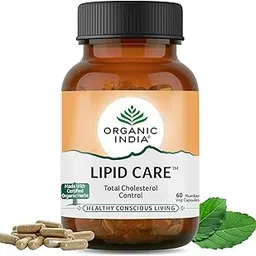 A TATA Product - Organic India Lipid Care - 60 Veg Capsules, Helps In Normal Cholesterol Levels & Lipid Levels, Lower Heart Rate & Blood Pressure, Naturally Rich In Antioxidants, GMP & NPOP Certified-image-36