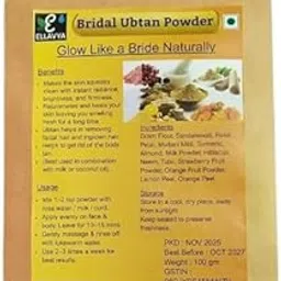 Natural Herbal Bridal Ubtan Powder with Turmeric, Sandalwood, Rose, Multani Mitti for Skin Brightening and Tan Removal, 100g (pack of 3)-picture-14