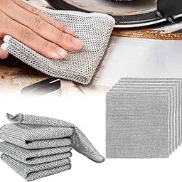RICHI Wire Dishwashing Rags for Wet and Dry Stainless Steel Scrubber for Utensils Non-Scratch Multipurpose Wire Dishcloth for Washing Dishes Sinks Counters Easy Rinsing Machine Washable (2)-picture-46