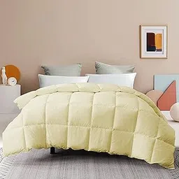 YRM Bedding's Single Bed Comforter Microfiber 250 GSM All Weather Comforter (60" x 90" Inches/152cm x 228cm) Blanket/Quilt/Rajai - Comforter Single Bed|Ivory-picture-13