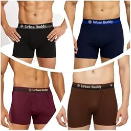 urban buddy Pack of 4 Premium Men’s Cotton Trunks – Soft, Breathable, All-Day Comfort-picture-42