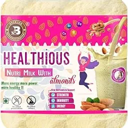 Brew Lab Healthious Nutri milk With Almonds Bits | Perfect Drink For Women | Immunity Booster (250 g)-image-22