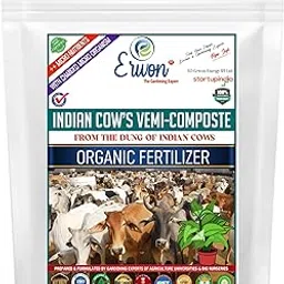 Erwon® Indian Cow's Vermi Compost, Organic Fertilizer from the Dung of Indian Cows, Premium powerful Organic Fertilizer for Overall Growth of plants (1800 gm)-picture-39