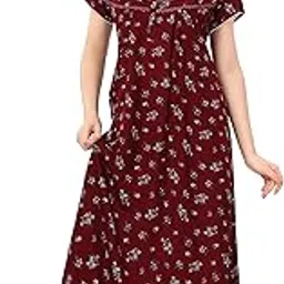 soulemo Women's Blended Floral Maxi Nighty-picture-13
