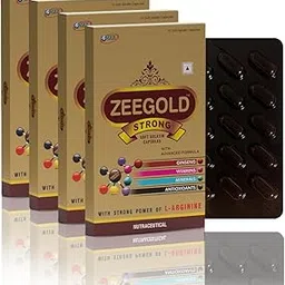 Zeegold Strong Soft Gelatin Capsules – Nutraceutical Multivitamin with Ginseng, L-Arginine, Vitamins, Minerals & Antioxidants (15 Capsule Each) - Pack of 04-picture-21