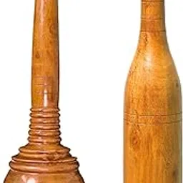 Mugdal Menia Child Mudgar 1KG & Child Hanuman Gada 1.5KGCombo | Made in India Handcrafted Natural Jungle Wood Clubbell Clubbell | Fully Polished with Certificate of Authentication | No. 1 Quality-image-1