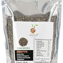 SATTVA LIFE Premium Chia Seeds – High Fiber, Omega-3 & Antioxidant-Rich Superfood | 250g Healthy Snack & Cooking Ingredient-picture-31