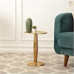 Decor de Maison Brings Handcrafted Duo Side Tables Small in Metal|Bed Side Table|Sofa Side Tables |End Table for Living Room, Bedroom, Office, Home Decor, Coffee Table in Gold (17 in Height)-picture-28