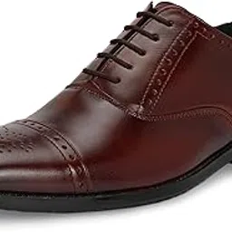 blue leather by centrino Genuine Leather Slip-On Men's Formal Shoe |Stylish with Soft Cushioned Insole |Trendy Non Lace-Up Design |Durable Leather with Anti-Skid Sole | Perfect for Formal Wear (4022)-picture-42