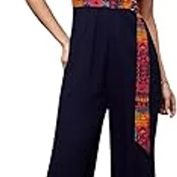 miss chase Women's Round Neck Cowl Sleeve Bohemian Wide-leg Jumpsuit-picture-56