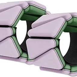 ATORSE 2 Pieces Wrist Weights Elastic Ankle Weights for Running Body Building Pink Green-image-4