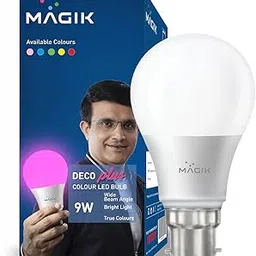 MAGIK Deco Plus 9 W (Pink) LED Bulb | B22 Base | Decorative Light for Home, Festive & Party Ambience | Energy-Efficient & Long-Lasting image 1