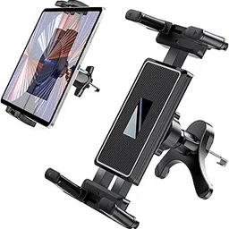 TecoKart® Universal Tablet Holder for Car - 360° Adjustable iPad and Cell Phones Holder for Car, Car Secure Air Tab Holder for 4.7-12.9" Devices, Car Tablet Holder Ideal Tablet Stand for Car-picture-12