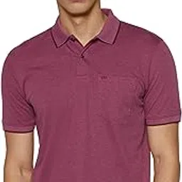 peter england Men's Premium Regular Fit Half Sleeve Polo T-Shirt with Pocket | Cotton Rich | Birds Eye Interlock Weave-picture-21
