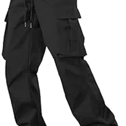 noble monk Men's Cargo Pant | Drawstring | Solid Cargo | Multi Pockets Trackpant-picture-23