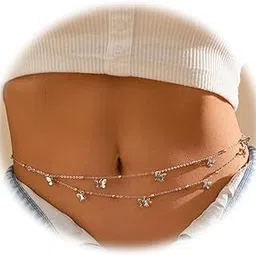 shining diva fashion Multilayered Butterfly Belts for Women and Girls Stylish Kamarbandh Kamar Chain Waist Belt for Dresses Jeans Saree (16801kb)-picture-15