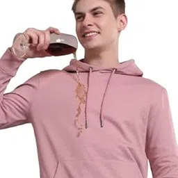 turms Anti Stain Men's Hoodie | Anti Odor Water Repellent | Cotton Blend Casual Travel Edition Hooded Sweatshirt | Winter Wear Pullover-picture-30