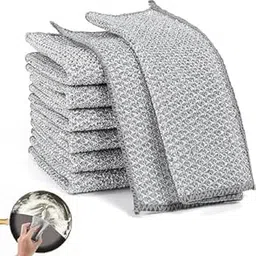 Non-Scratch Cleaning Dishwash, Steel Scrubber for Utensils, mutlipurpose Wet and Dry cleaing image 1