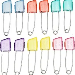 vama FASHIONS Multicolor Heavy Stainless Steel Double Lock Safety Saree Hijab Pleats Pin Nappy Diaper Chunari Hijab Pins for new born Kids Women-picture-38