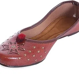 dfr Brown Rajasthani Juti Mojari Jutti for Women-picture-25