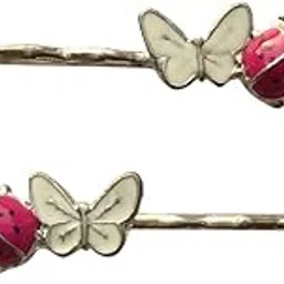 fure Women's Metal Summer Garden Bobby Hair Pin (Rhodium; Multicolour )-picture-19