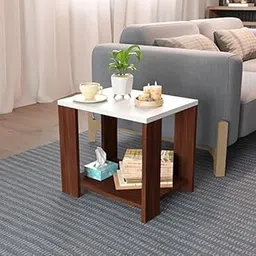 KVS Furniture Engineered Wood Side Table,Corner Tsble,End Table,Bedroom Bed Side Table (Brown & White) DIY(Do-It-Yourself)-picture-20