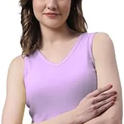 fbar Women V-Neck Designed Sleeveless Black Tank Top-picture-11