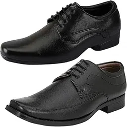vitoria Trendy Formal Shoes/Party Shoes/ 2 Shoes Combo with Free Belt for Men and Boys (BAZAAR8941_VTR001-Blk002-Bdr-Blk-1-Brwn) Multicolor-picture-40