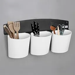 Plantex GI Steel Magnetic Fride Side Storage Basket/Wall Mounted Rack/Kitchen Storage Shelf/Refrigerator Hanging Basket/Small Bin Storage Shelf for Bathroom - Pack of 1 (Black)-image-58