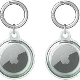 2 Pc GPS tag Keychain Waterproof Holder, Case for Apple GPS Tracker, Anti-Lost Compatible with Car Keys for Pet Tracking, Bags, Kids, Keys, Luggage (Olive Green)-picture-28