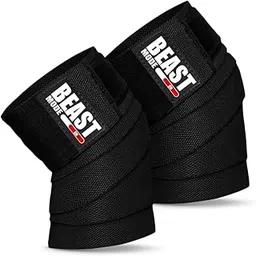 STEIGEN FITNESS Polyester Sports Knee Wraps For Squats, Knee Support For Gym,Free Size-picture-26