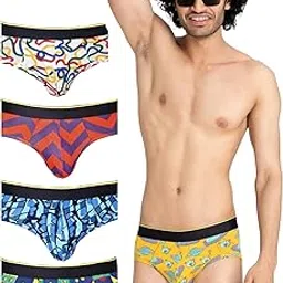 bummer Printed Micro Modal Brief Underwear for Men – Ultra Soft & Breathable, 3 X Softer Than Cotton, Stretchable for Ultimate Comfort & Style, Combo Pack of 5 (A Shark Tank Product)-picture-34