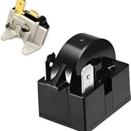 M&M HARIS Compressor Relay (2 Pin) + Overload Protector Suitable for Single Door & Double Door Refrigerators. (100 Ltr to 350 Ltr) image 1