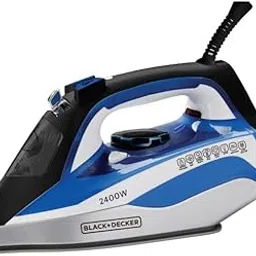 Black+Decker Steam Iron|2400 Watt, 380 ml, 2 Yrs Warranty|Iron for Clothes, Steam Iron, Iron Box, Steam Press, Press with Anti Drip, Non-Stick Ceramic Sole, 35g/min Steam Output (Blue)-picture-10