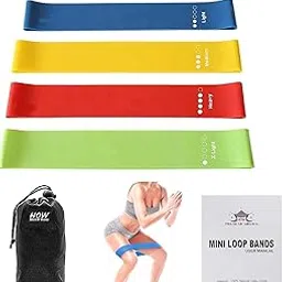 HOW (HOUSE OF WISHES) with Device Set of 5 Resistance Loop Bands, Exercise Bands, Natural Latex Fitness Bands for Workout, Yoga, Pilates, Rehab and Physical Therapy, Improve Strength and Mobility-image-65