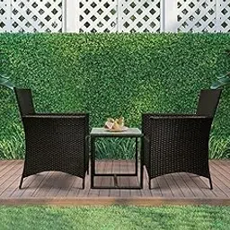 Outkraft Manhattan Wicker Table and Chair Set in Dual Tone-picture-26