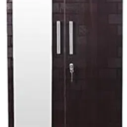 CASPIAN Furnitures 2 Door Brick Textured Wardrobe with Mirror-picture-16