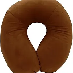 Frenzzo Memory Foam Travel Neck Pillow | Ergonomic Design for Ultimate Comfort | Breathable Washable Cover | Lightweight & Portable | Ideal for Flights, Road Trips, and Office Use | Coffee |-image-19