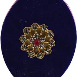 vidhya kangan Handmade Fancy Stone stud Work Saree pin Brooch for Women Jewellery Latest Stylish Crystal Unisex Floral Shape Brooch for Women/Girls (sku-bro2803)-picture-43