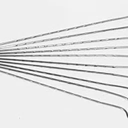 Fabrilla Skewers 12” Long Stainless Steel BBQ Barbecue Skewers for Grilling, Heavy Duty (10 pcs) (Silver)-picture-25