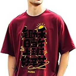 ausk T-Shirt for Mens with Round Neck Oversized-picture-50