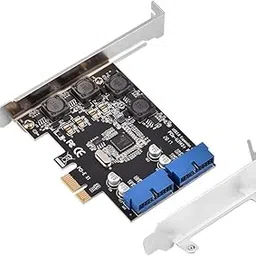 Ubervia USB Port Cards - Mini PCIE PCI Express Extender to Internal 2 Port 19Pin Header Fast 5Gbps PCIExpress USB 3 Card Adapter with Low Profile for winXP win7 win8 win81 win10-image-23
